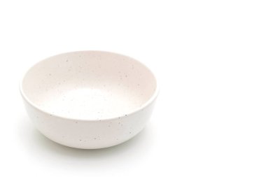 boş levha ve beyaz arka plan üzerinde izole kase