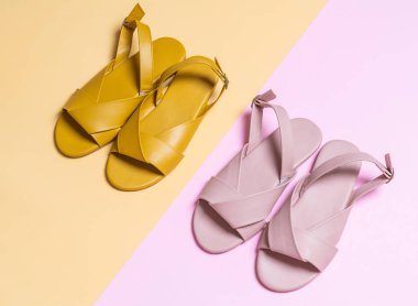 moda erkek ve kadın deri sandalet slingback ile