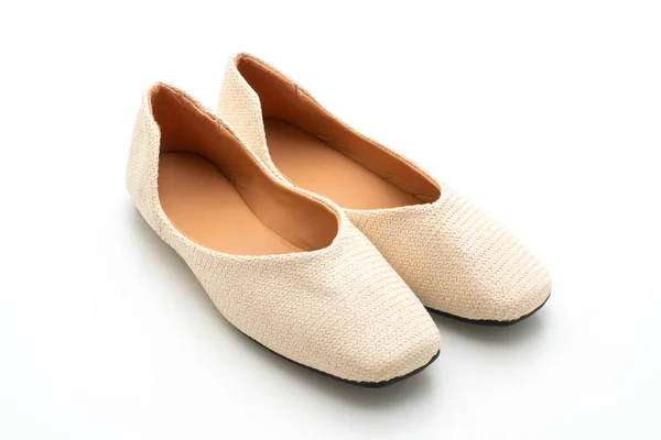 Female Woman Flat Shoes Isolated White Background — Stock Photo, Image
