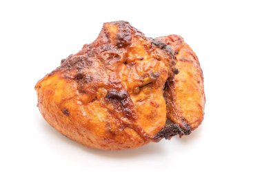 ızgara ve Barbekü tavuk beyaz arka plan üzerinde izole