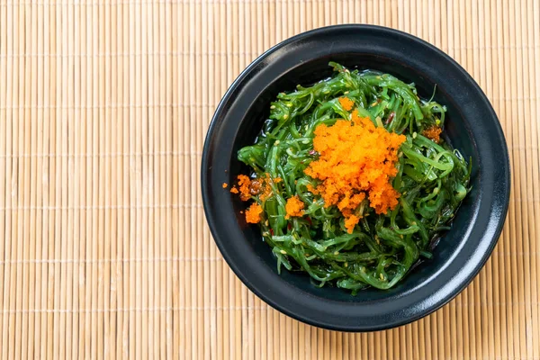 Seaweed Salad Shrimp Eggs Japanese Food Style — Stock Photo, Image
