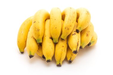 taze muz beyaz zemin üzerine izole