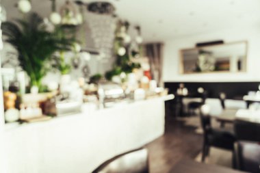 Otel restoranında arka plan için soyut bulanıklık