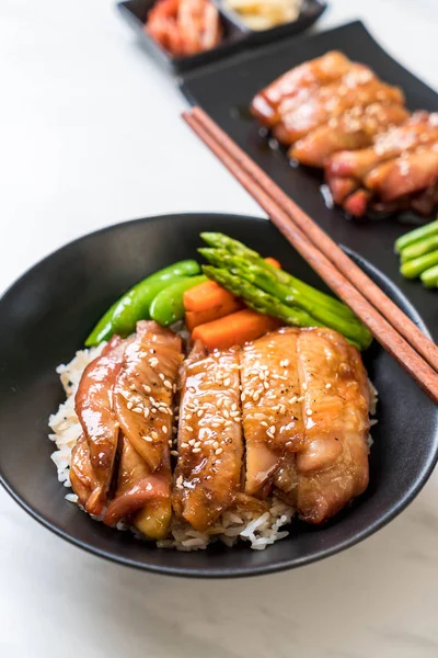 Teriyaki Chicken Rice Bowl Asian Food Style — Stock Photo, Image