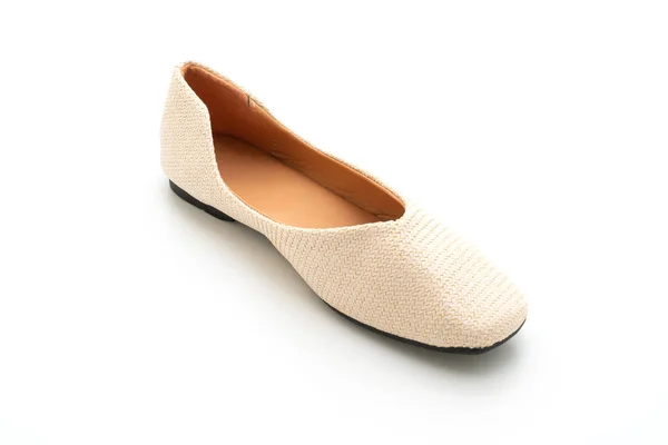 Zapatos Planos Mujer Mujer Aislados Sobre Fondo Blanco — Foto de Stock