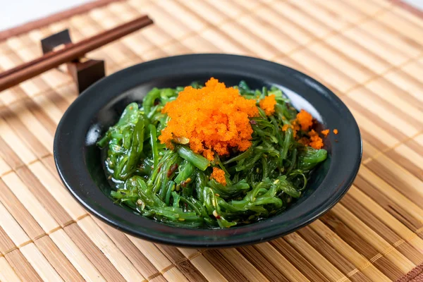 stock image seaweed salad with shrimp eggs -Japanese  food style