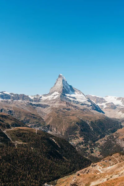 瑞士Zermatt的马特宏峰风光秀丽的山景 — 图库照片