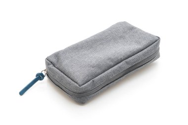 aksesuar çantası veya beyaz arka plan üzerinde izole kozmetik çantası