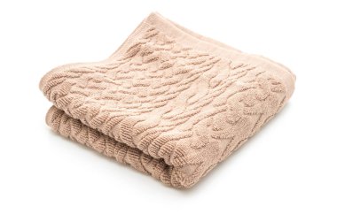 Beyaz arkaplanda izole edilmiş havlu