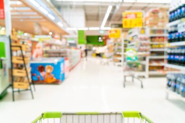 Soyut bulanıklık ve arka plan için ufuk içinde süpermarket