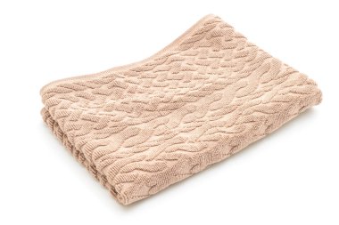 Beyaz arkaplanda izole edilmiş havlu