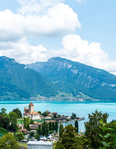 Spiez Castle Thun Lake Switzerland — Stock Photo, Image