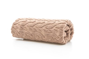 Beyaz arkaplanda izole edilmiş havlu