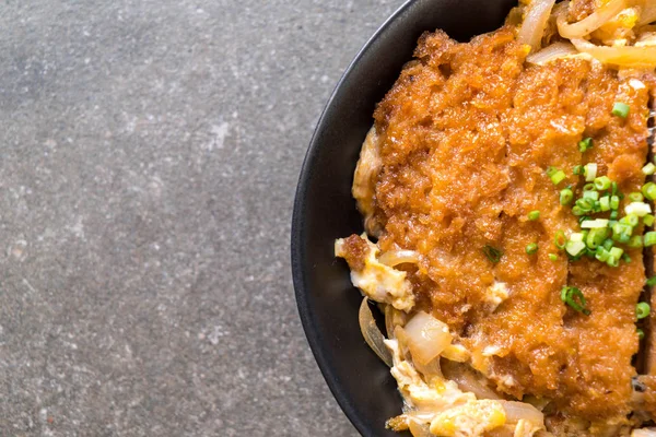 Fried Pork Cutlet Rice Bowl Katsudon Japanese Food Style — Stock Photo, Image