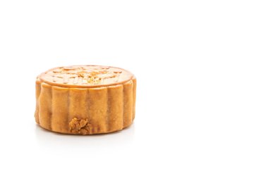 Pasta beyaz arka plan üzerinde izole Çin sonbahar ortası festivali için Çince ay