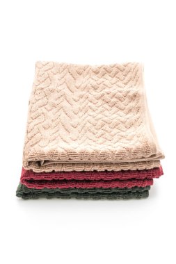 Beyaz arkaplanda izole edilmiş havlu