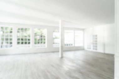 Soyut bulanıklık ve cam pencere boş oda arka plan için defocused