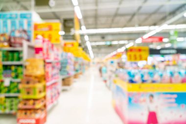 Soyut bulanıklık ve arka plan için ufuk içinde süpermarket