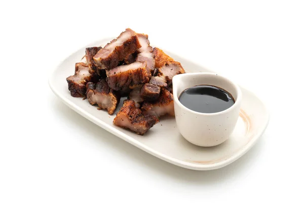 Fried Streaky Pork Crispy Pork Deep Fried Pork Belly Isolated — Stock Photo, Image