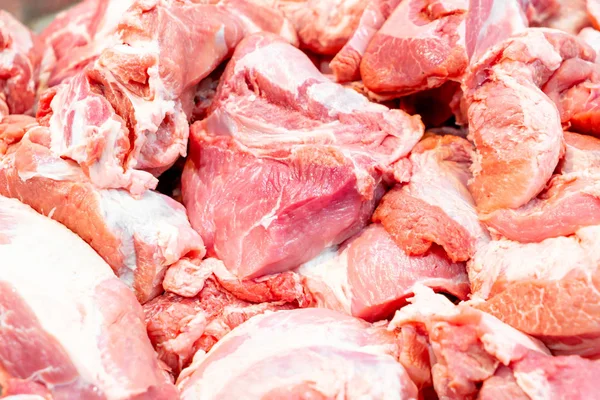 yakın çekim taze domuz ham detay