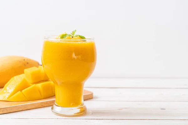 Batidos Mango Fresco Concepto Alimentos Bebidas Saludables — Foto de Stock