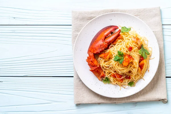 Pasta All Astice Espaguetis Langosta Comida Italiana —  Fotos de Stock