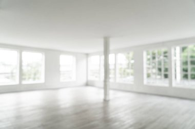 Soyut bulanıklık ve cam pencere boş oda arka plan için defocused