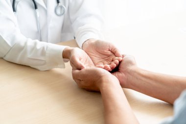 Hemşirelik ev veya hastane holding boş eller, yakın çekim