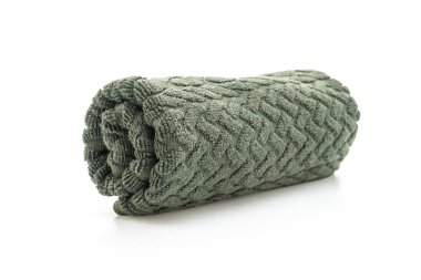 Beyaz arkaplanda izole edilmiş havlu