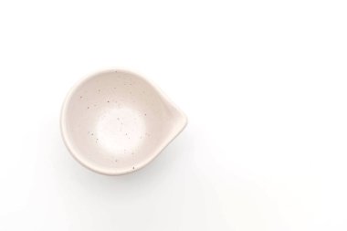 boş levha ve beyaz arka plan üzerinde izole kase