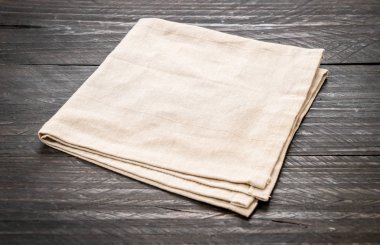 ahşap arka plan - vintage etkisi filtre üzerinde mutfak bezi (peçete)