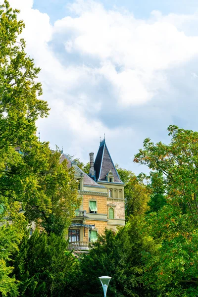 Hermosa Arquitectura Castillo Hunegg Historia Del Museo Nacional Suiza — Foto de Stock