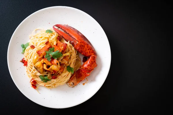 Паста All Astice Спагетти Омарами Итальянская Еда — стоковое фото