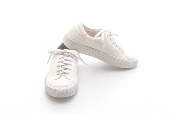 Beyaz Arka Planda Izole Edilmiş Beyaz Spor Ayakkabılar — Stok fotoğraf