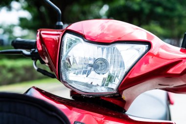 Yakın çekim motosiklet Far veya kafa lambası