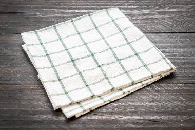 ahşap arka plan - vintage etkisi filtre üzerinde mutfak bezi (peçete)