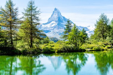 Matterhorn Zermatt, İsviçre Grindjisee Gölü ile