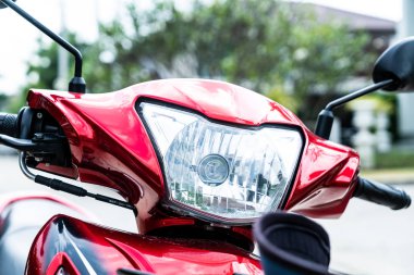 Yakın çekim motosiklet Far veya kafa lambası