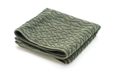 Beyaz arkaplanda izole edilmiş havlu