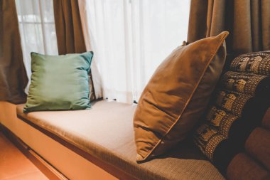 Yastık kanepe dekorasyon yatak odası iç - Vintage ışık filtresi