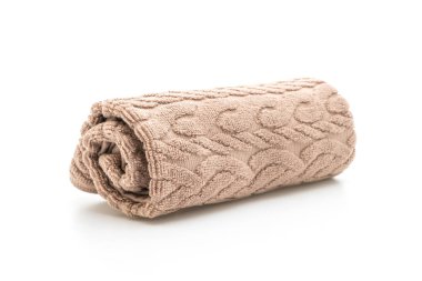 Beyaz arkaplanda izole edilmiş havlu