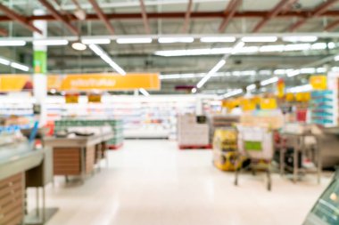 Soyut bulanıklık ve arka plan için ufuk içinde süpermarket