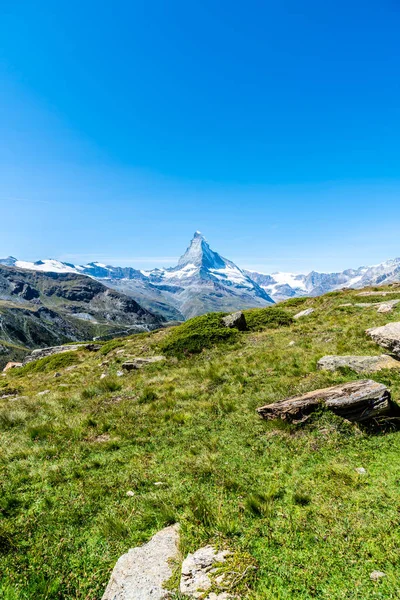 瑞士Zermatt的马特宏峰风光秀丽的山景 — 图库照片