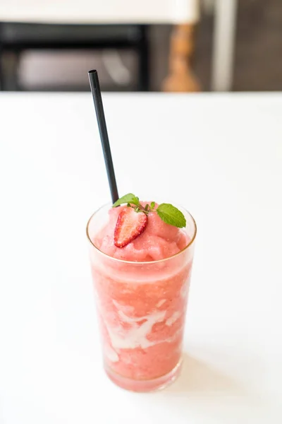 Erdbeerjoghurt Smoothies Café — Stockfoto