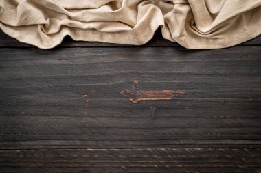 ahşap arka plan - vintage etkisi filtre üzerinde mutfak bezi (peçete)