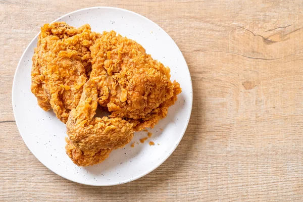 Kızarmış Tavuk Yemeği Abur Cubur Sağlıksız Yemek — Stok fotoğraf