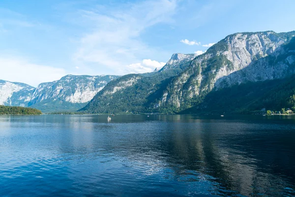 Lindo Lago Hallstatter Alpes Austríacos — Fotografia de Stock