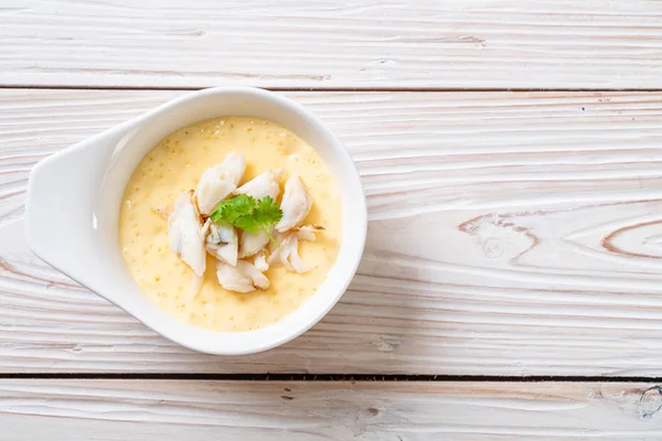 steamed egg with crab raw