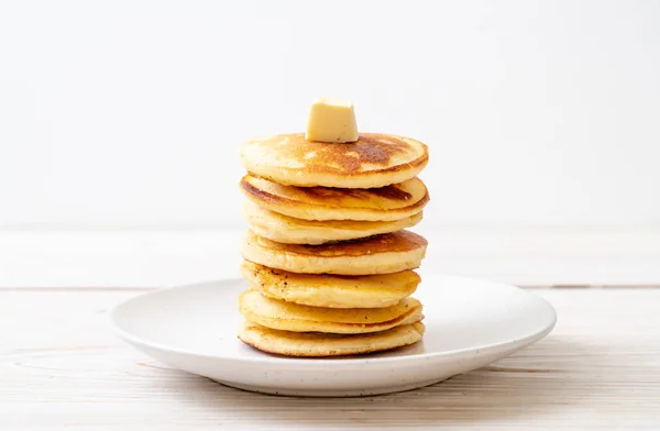 Pannkakor Stack Med Smör Och Honung — Stockfoto