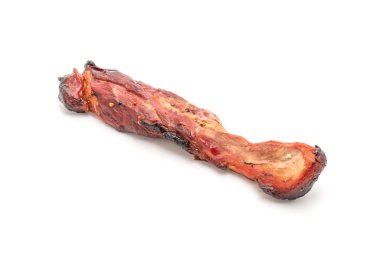 Beyaz arka plan üzerinde izole kırmızı Barbekü domuz rostosu